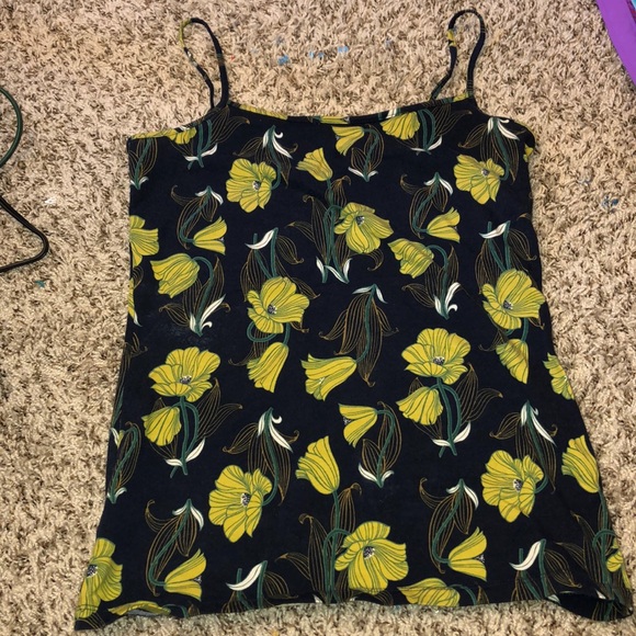 Ann Taylor Floral Shirt WITH MATCHING TANK - Picture 2 of 4